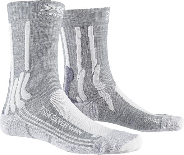 X-SOCKS Trek Silver Damen - dolomite grey melange / pearl grey (Grösse: 35-36) von X-SOCKS