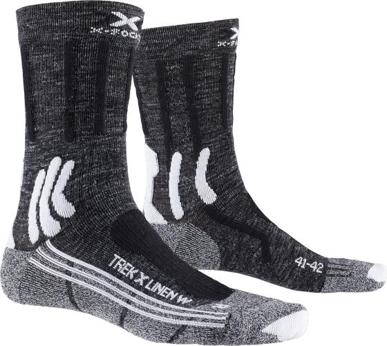 X-SOCKS Trek X Linen Damen - dolomite grey melange / opal black (Grösse: 35-36) von X-SOCKS