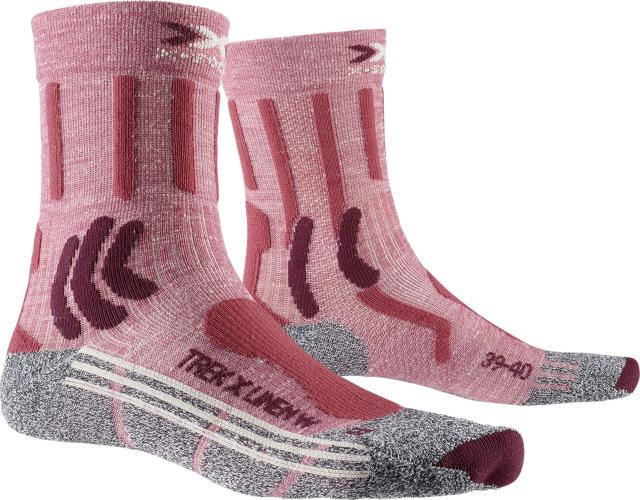 X-SOCKS Trek X Linen Damen - vintage - red melange / grey melange (Grösse: 35-36) von X-SOCKS