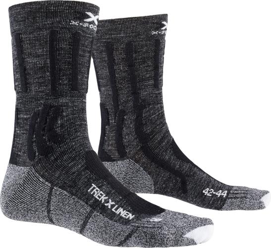 X-SOCKS Trek X Linen Unisex - dolomite grey melange / opal black (Grösse: 35-38) von X-SOCKS