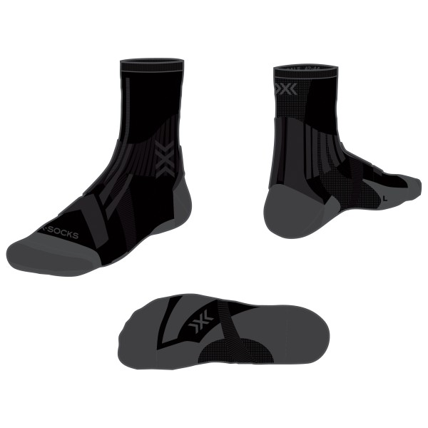 X-Socks - Trailrun Perform Crew - Laufsocken Gr 35-38 schwarz/grau von X-Socks