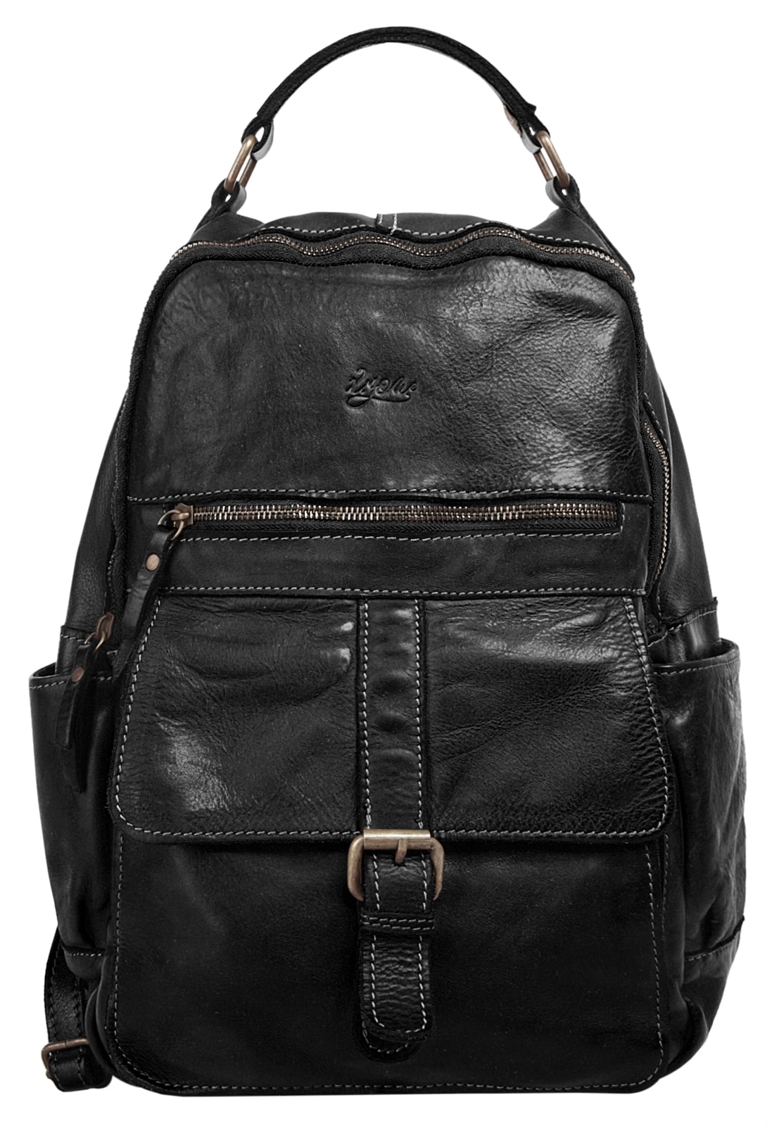 X-Zone Laptoprucksack, echt Leder, Made in Italy von X-Zone