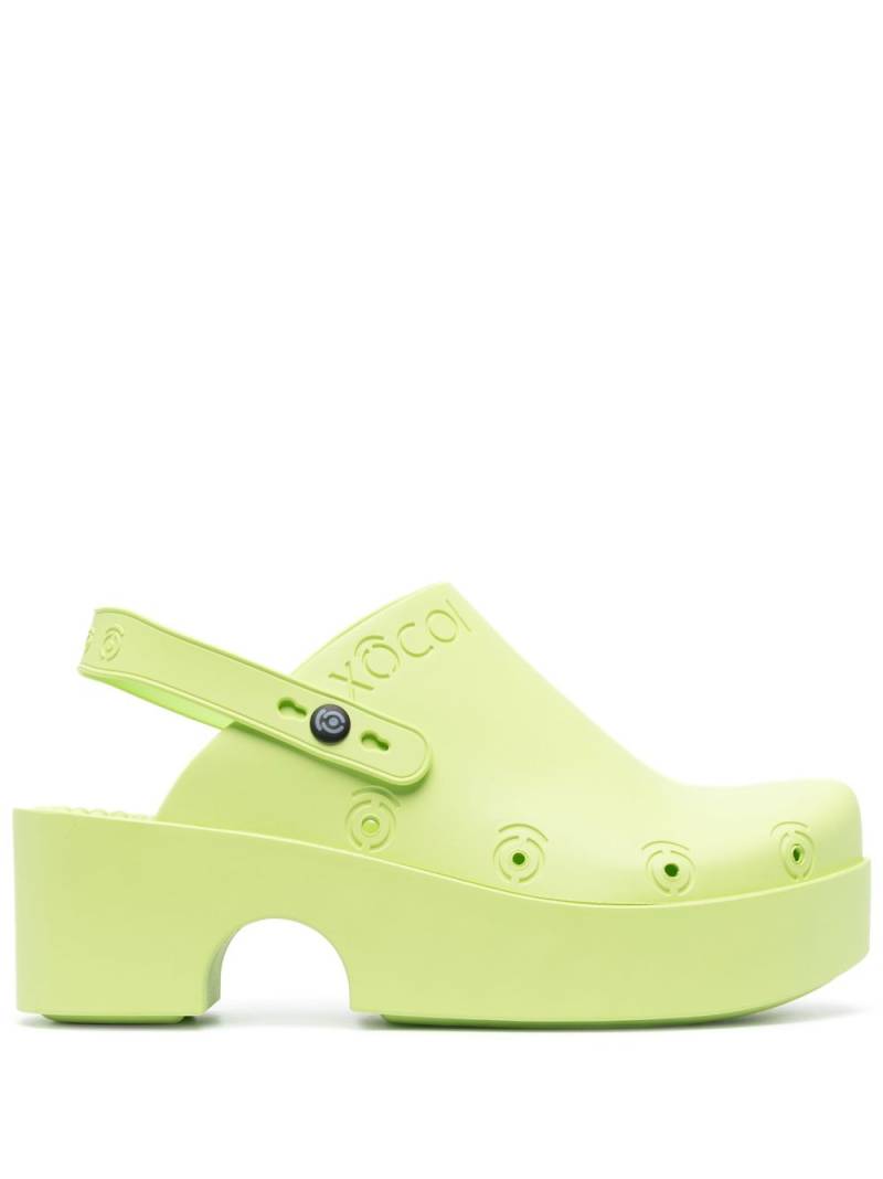 XOCOI slingback clog mules - Green von XOCOI