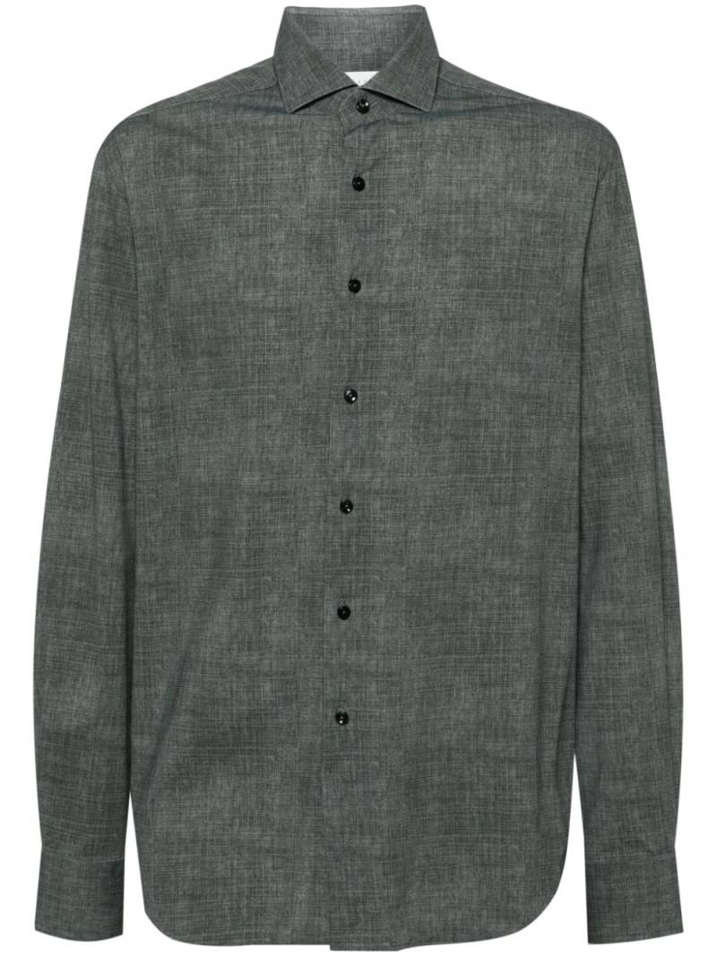 Xacus chambray-print shirt - Green von Xacus