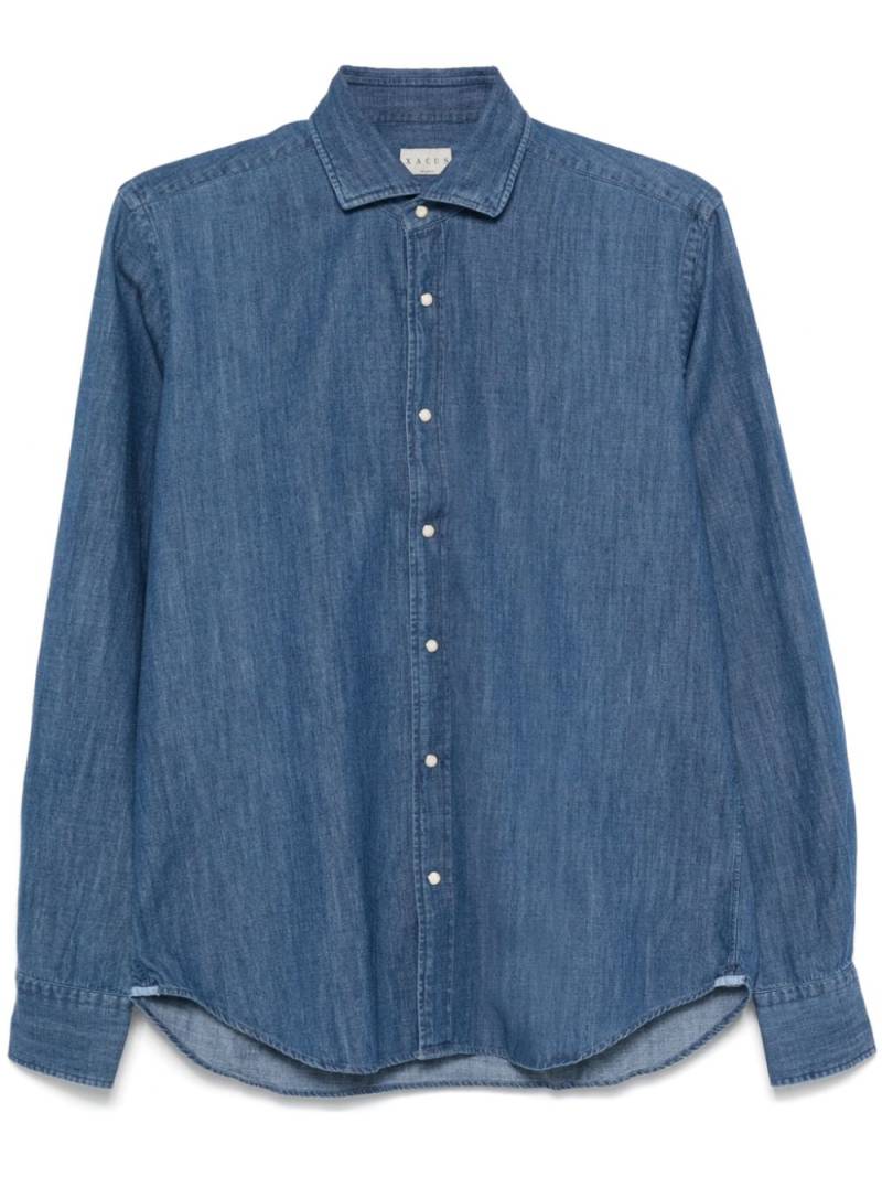 Xacus cutaway-collar chambray shirt - Blue von Xacus