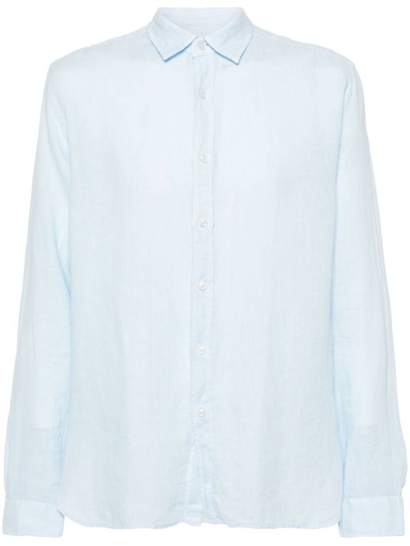 Xacus long-sleeve linen shirt - Blue von Xacus