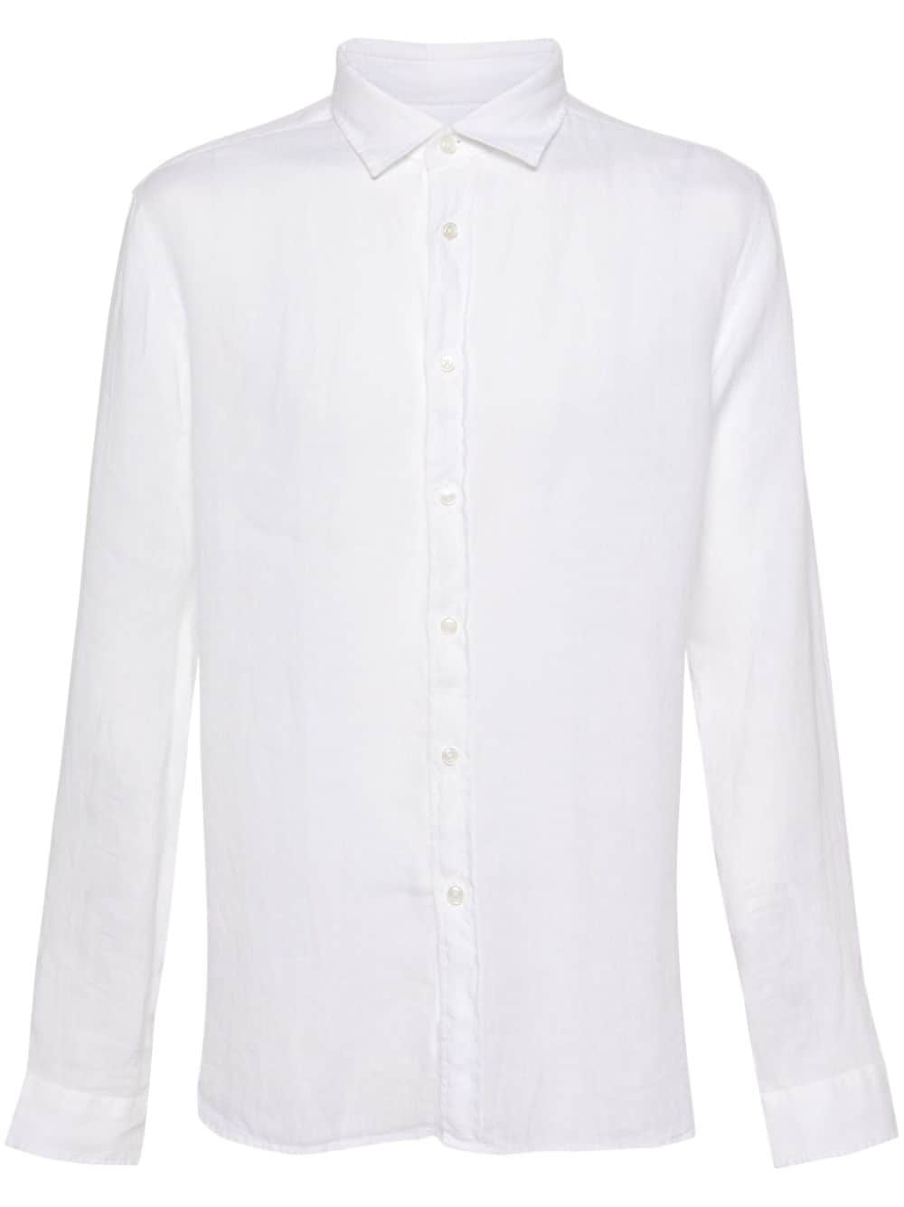 Xacus long-sleeve linen shirt - White von Xacus