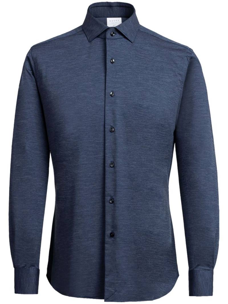 Xacus mélange-effect shirt - Blue von Xacus