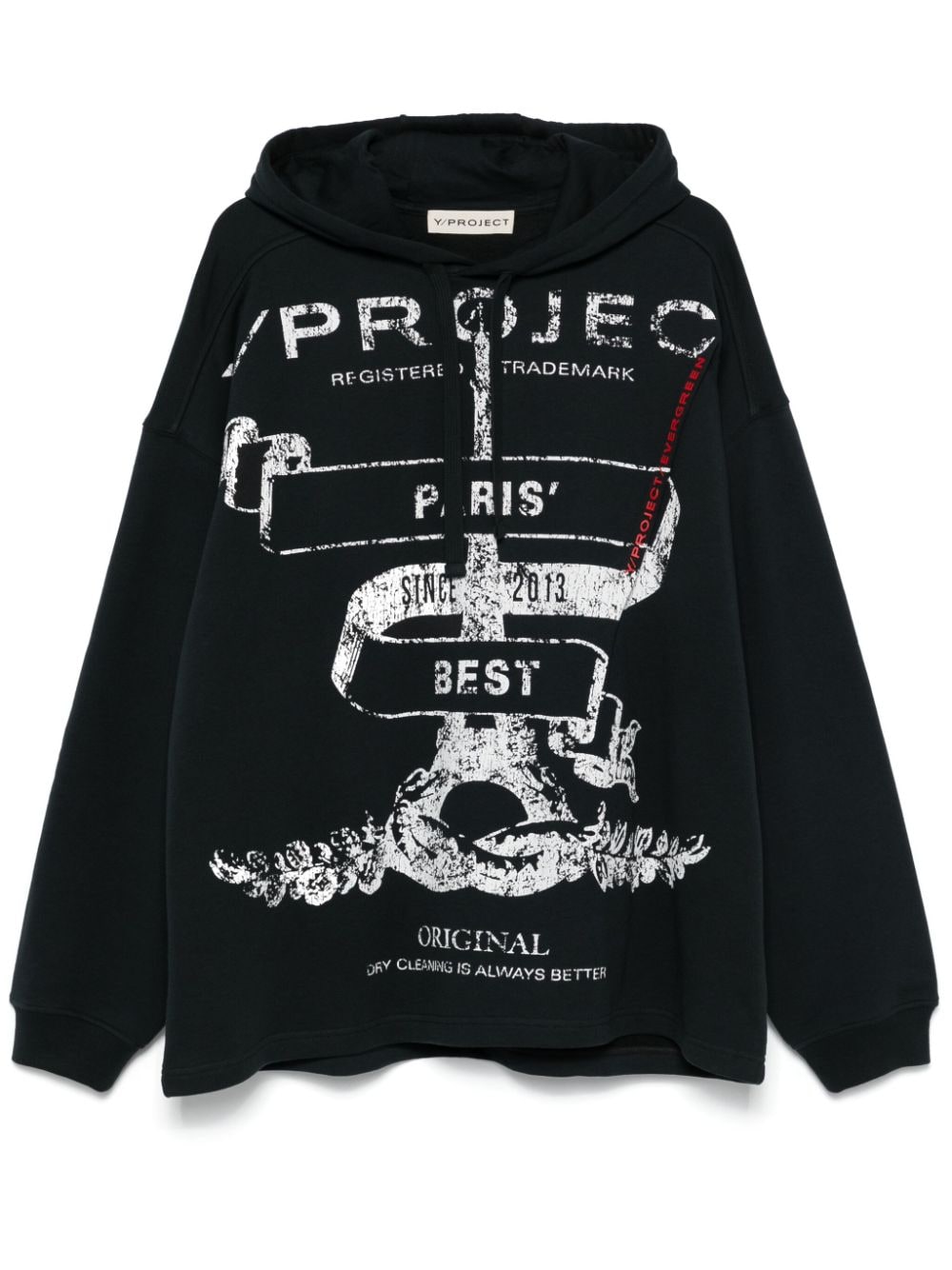 Y/Project Evergreen Paris' Best printed hoodie - Black von Y/Project