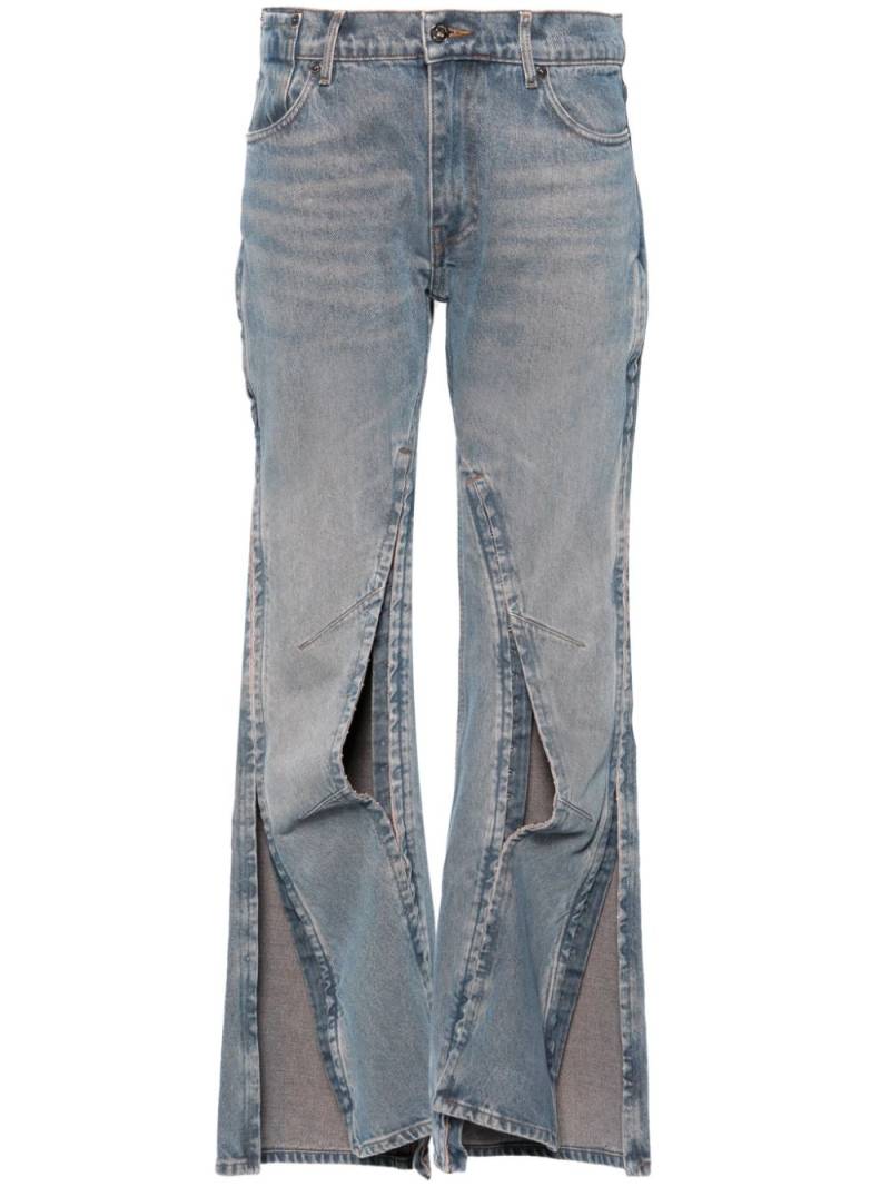 Y/Project Hook and Eye low-rise flared jeans - Blue von Y/Project