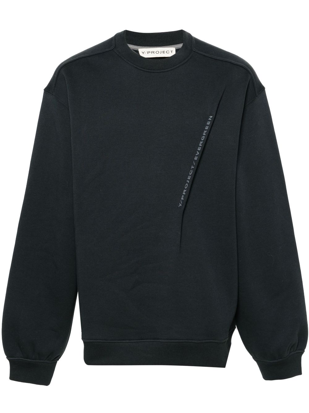 Y/Project Pinched Logo cotton sweatshirt - Black von Y/Project