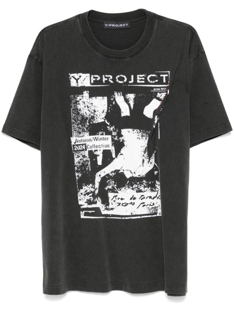 Y/Project Rock Band-print T-shirt - Black von Y/Project