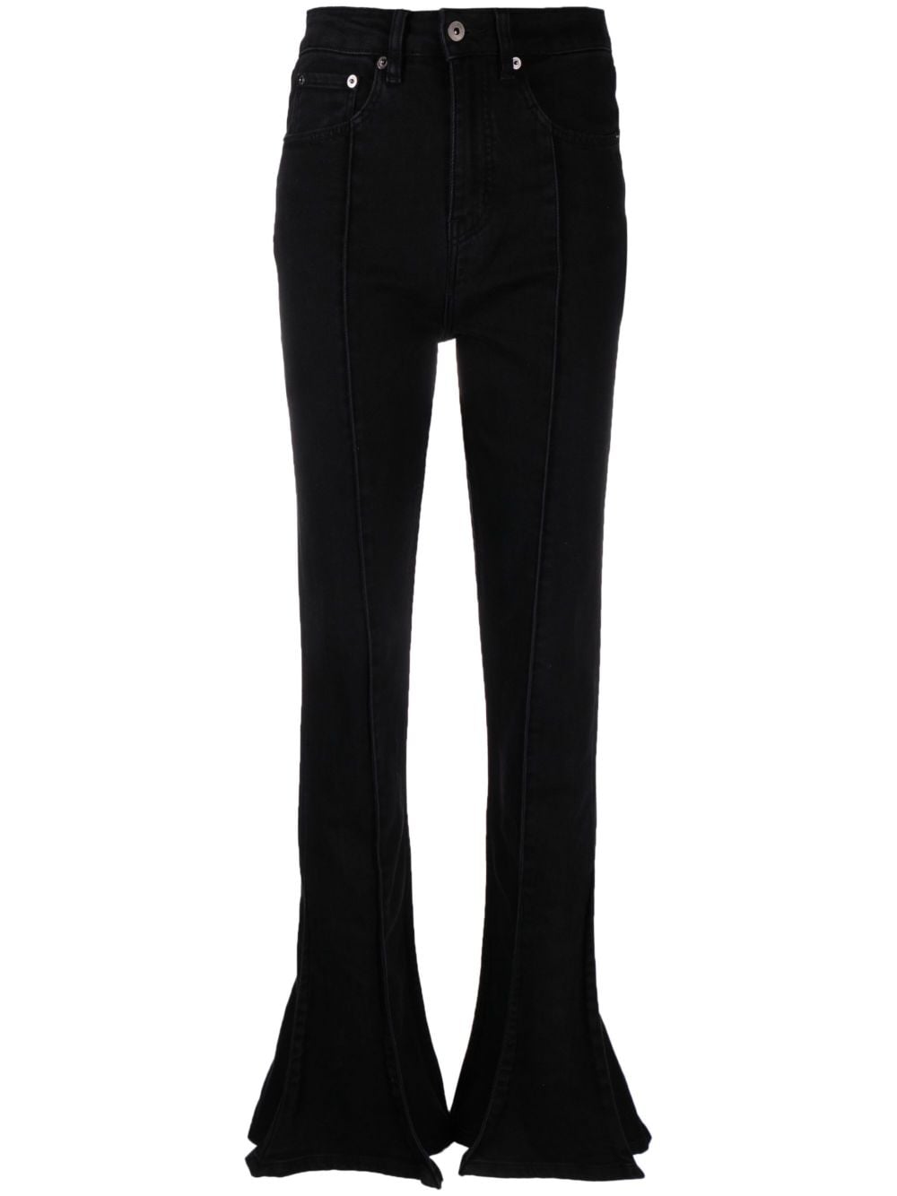 Y/Project Trumpet high-rise flared jeans - Black von Y/Project