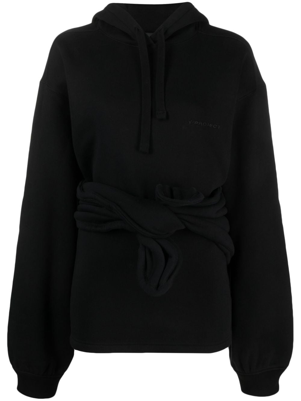 Y/Project Wire Wrap organic cotton hoodie - Black von Y/Project