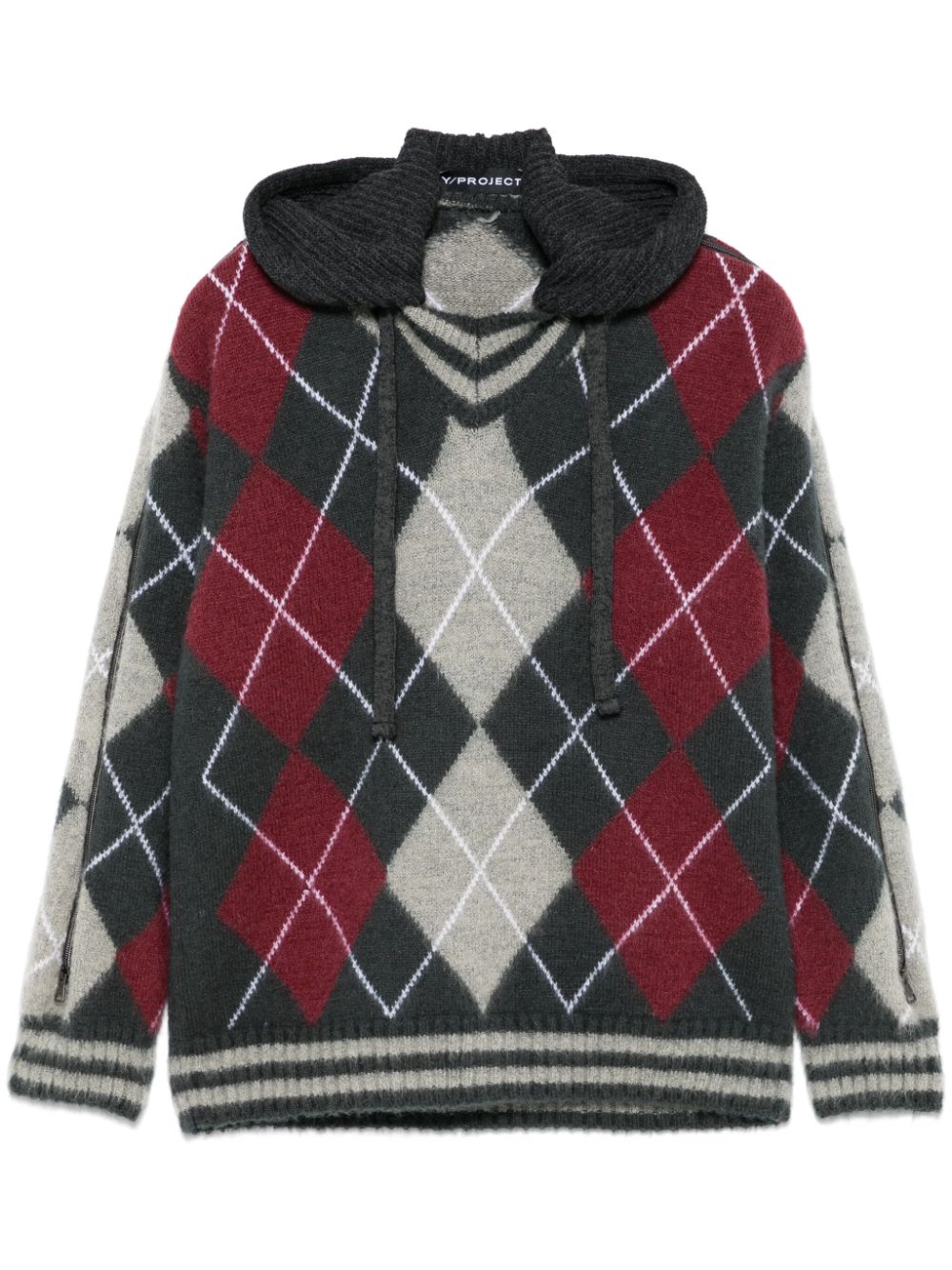 Y/Project argyle-knit sweater - Grey von Y/Project