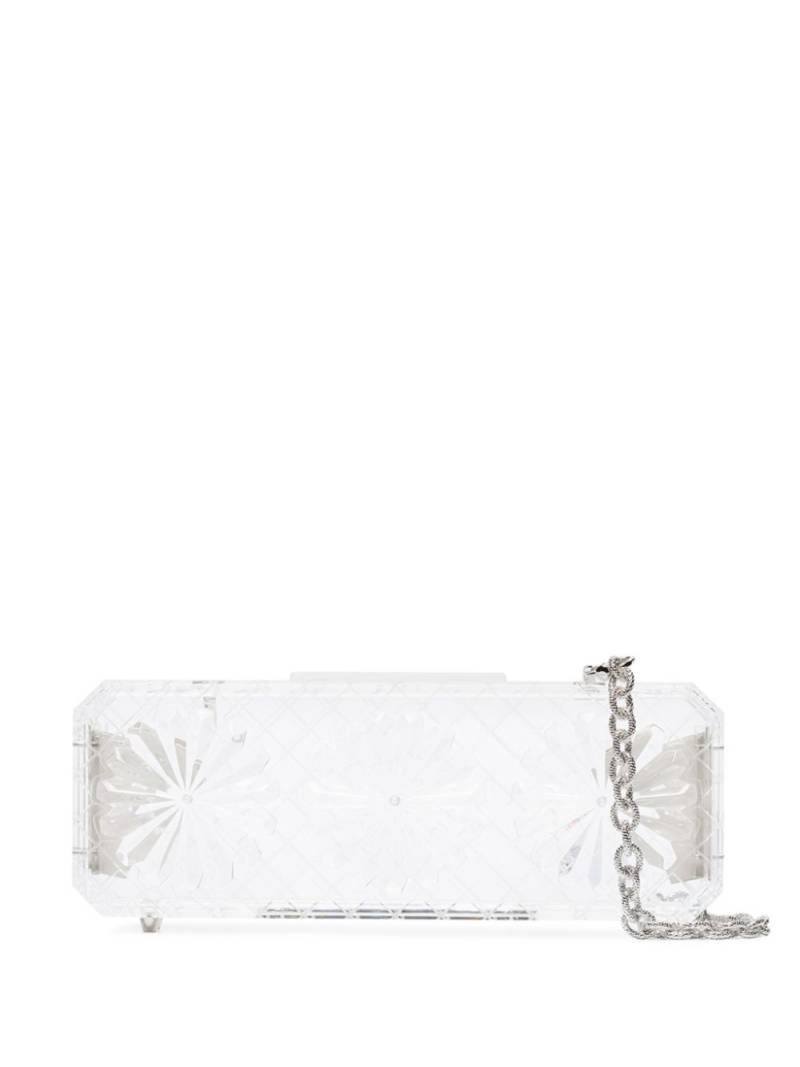 Y/Project clear flower engraved chain strap acrylic clutch bag - Neutrals von Y/Project