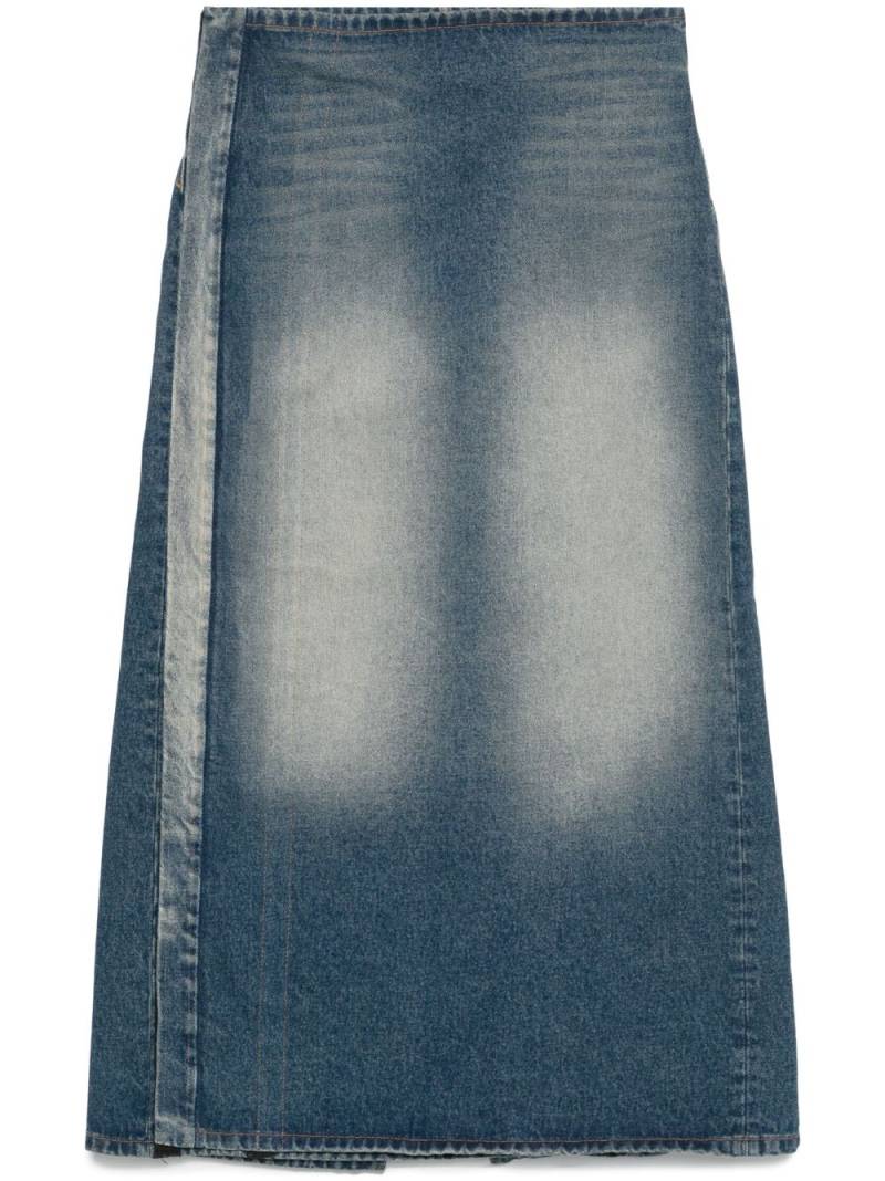 Y/Project denim midi skirt - Blue von Y/Project