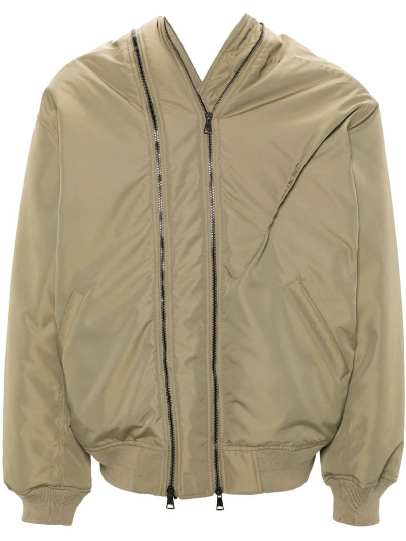 Y/Project double-zip asymmetric bomber jacket - Green von Y/Project