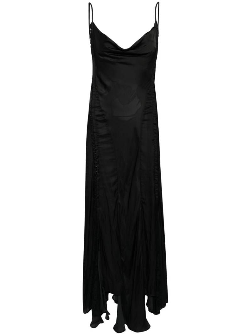 Y/Project lace-panelled satin maxi dress - Black von Y/Project