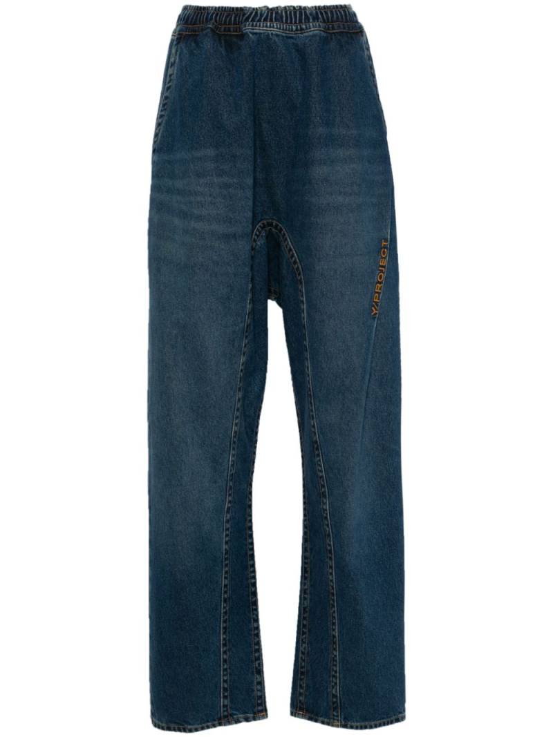 Y/Project logo-embroidered jeans - Blue von Y/Project