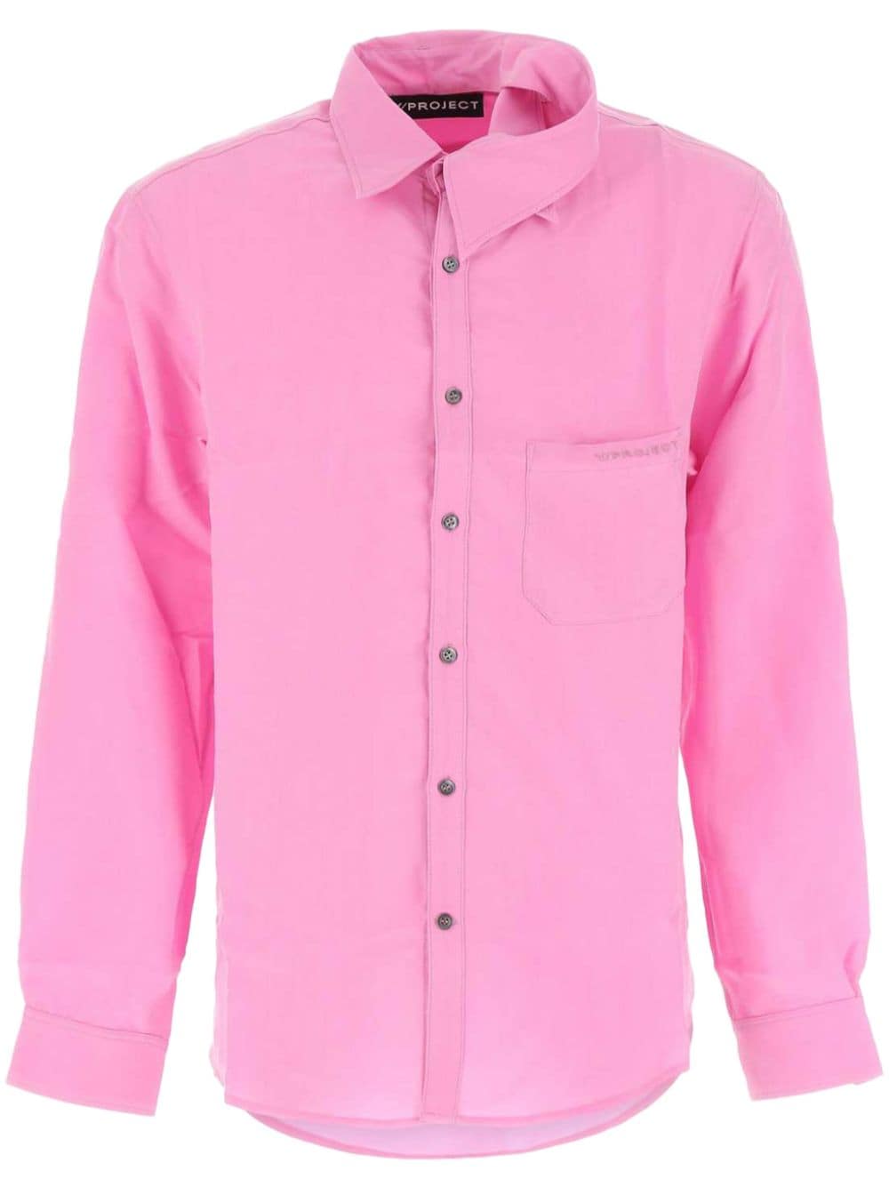 Y/Project logo-embroidered shirt - Pink von Y/Project