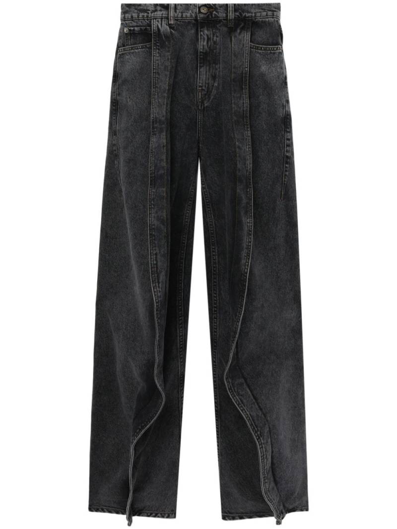 Y/Project mid-wash high-rise jeans - Black von Y/Project