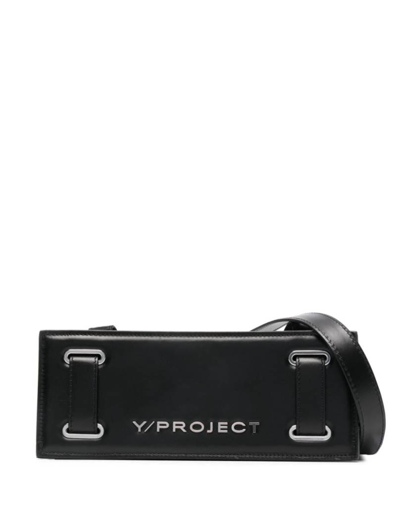 Y/Project mini accordion leather shoulder bag - Black von Y/Project