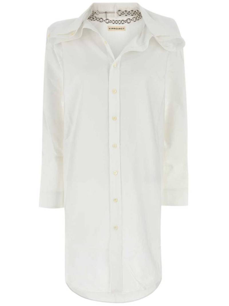 Y/Project oxford shirt dress - White von Y/Project