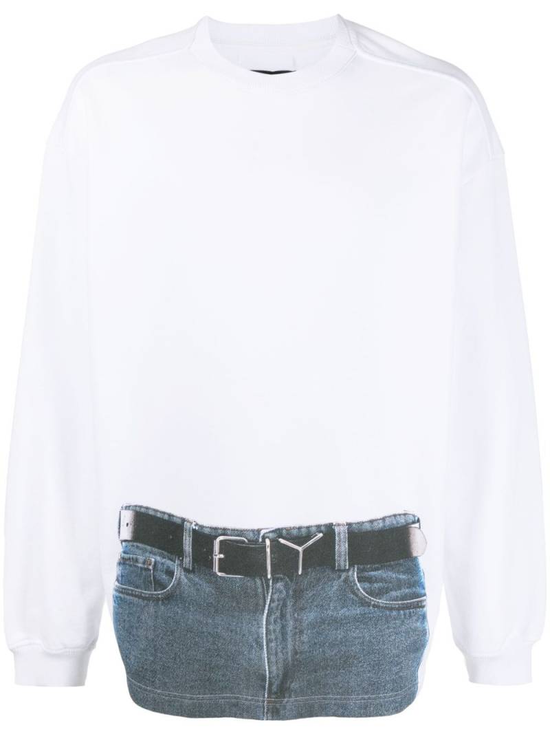 Y/Project trompe l'oeil-print sweatshirt - White von Y/Project