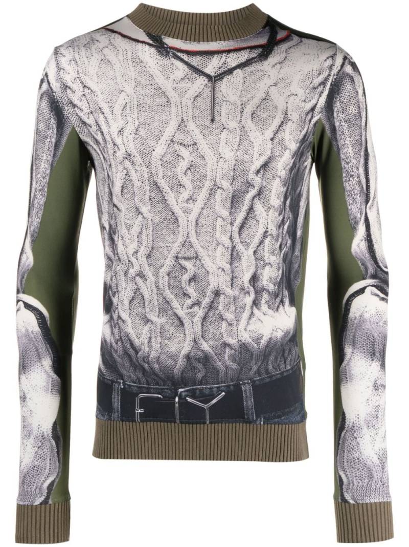 Y/Project x Jean Paul Gaultier trompe l'oeil sweatshirt - Neutrals von Y/Project