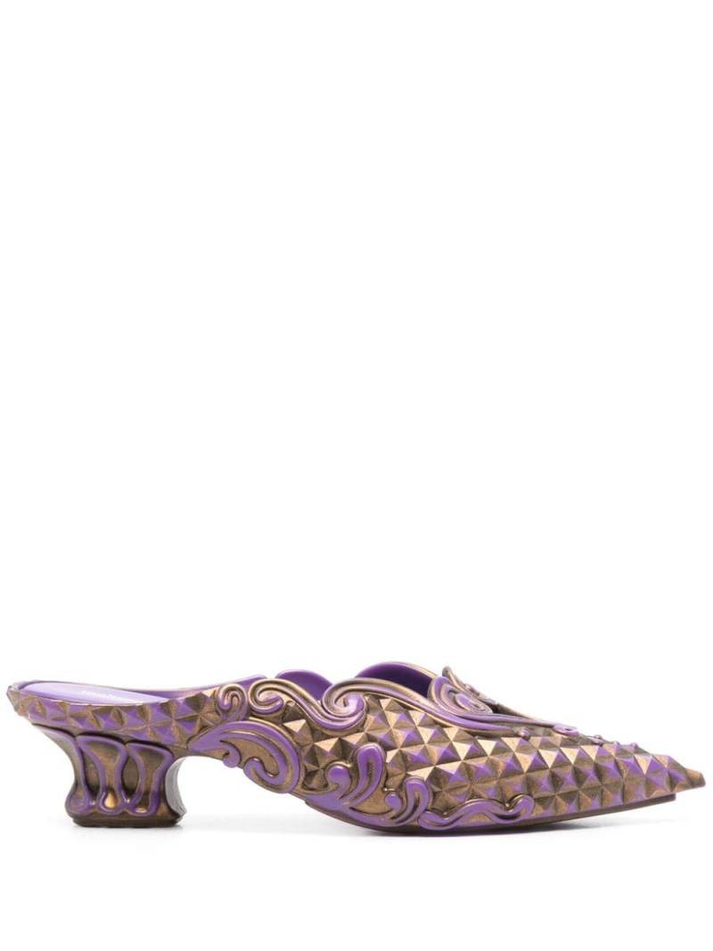 Y/Project x Melissa 45mm Court pointed mules - Purple von Y/Project