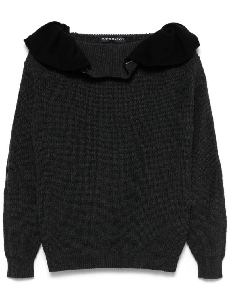 Y/Project zip hooded sweater - Grey von Y/Project