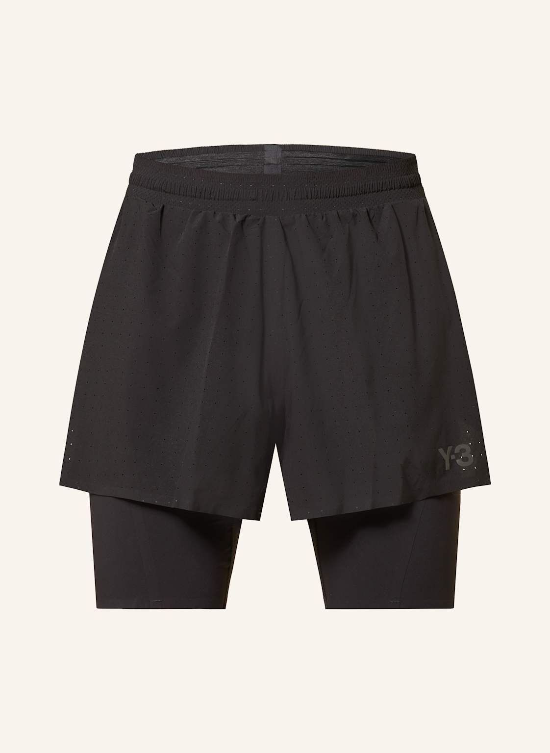 Y-3 2-In-1-Laufshorts schwarz Y-3 2-In-1-Laufshorts schwarz von Y-3