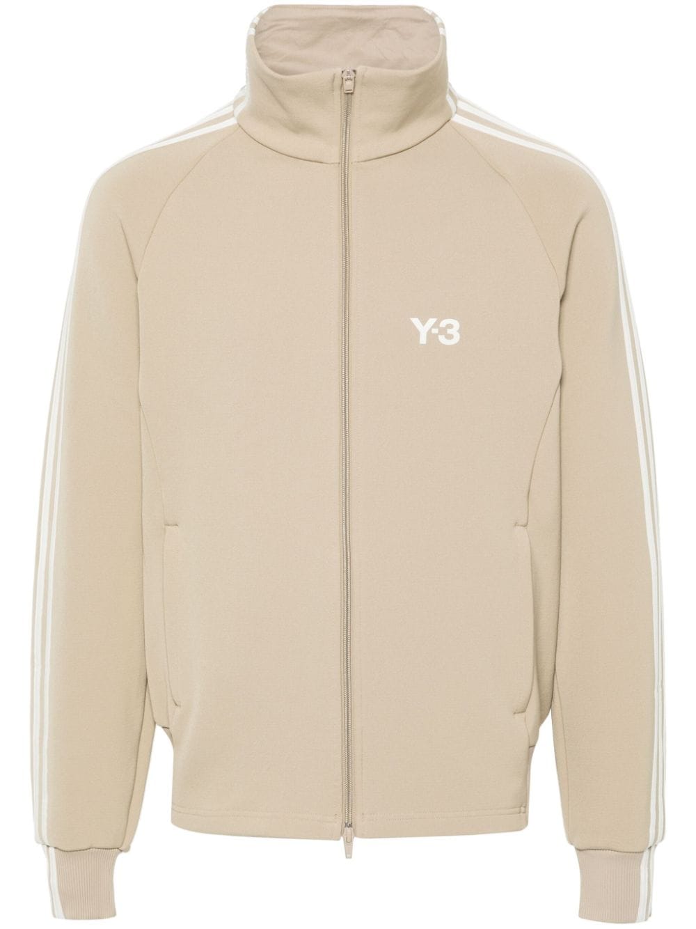 Y-3 3-Stripes logo zip-up sweatshirt - Neutrals von Y-3