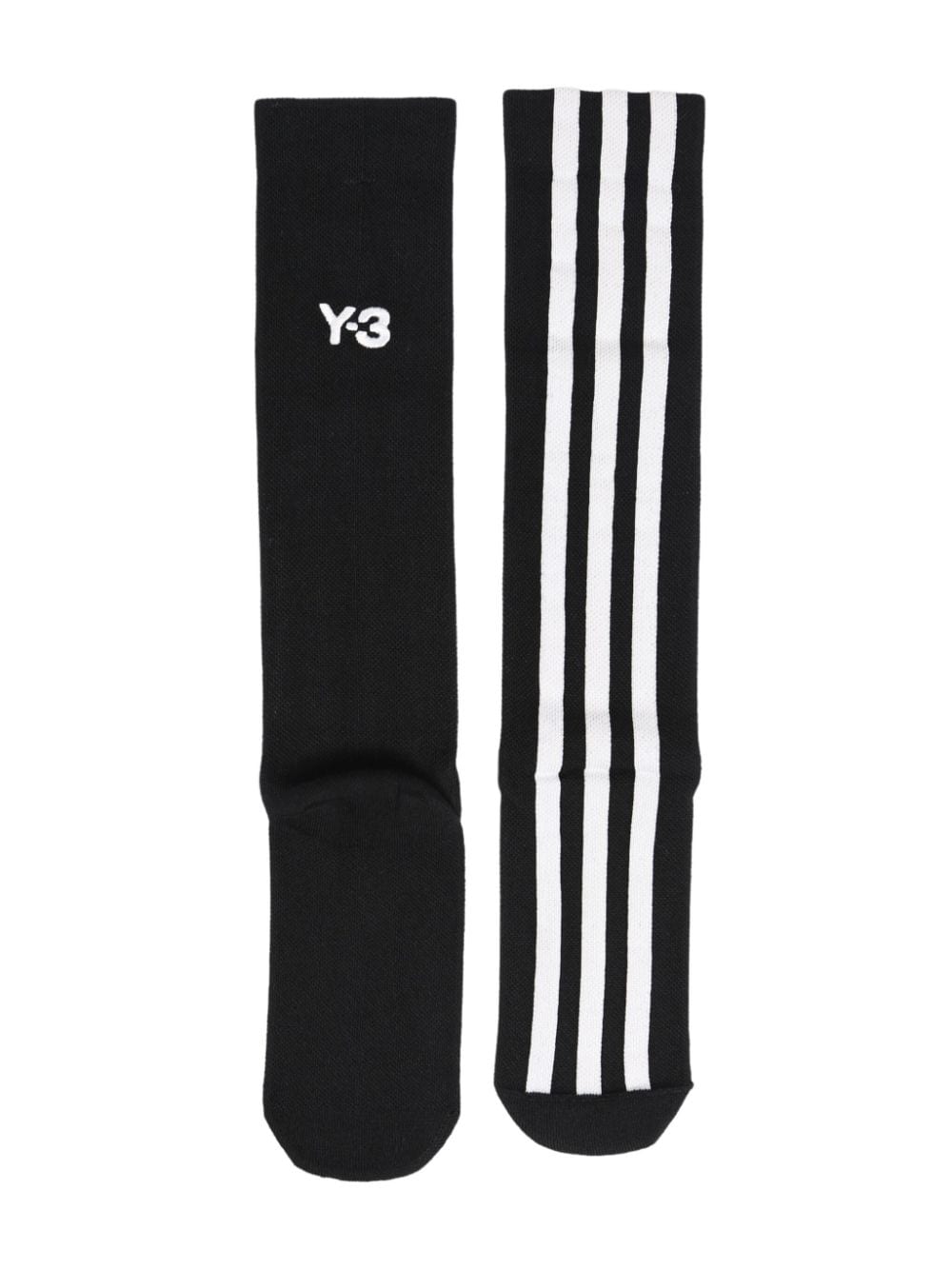 Y-3 3-stripe logo socks - Black von Y-3