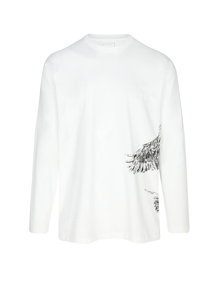 Y-3 Langarmshirt  weiss | S von Y-3