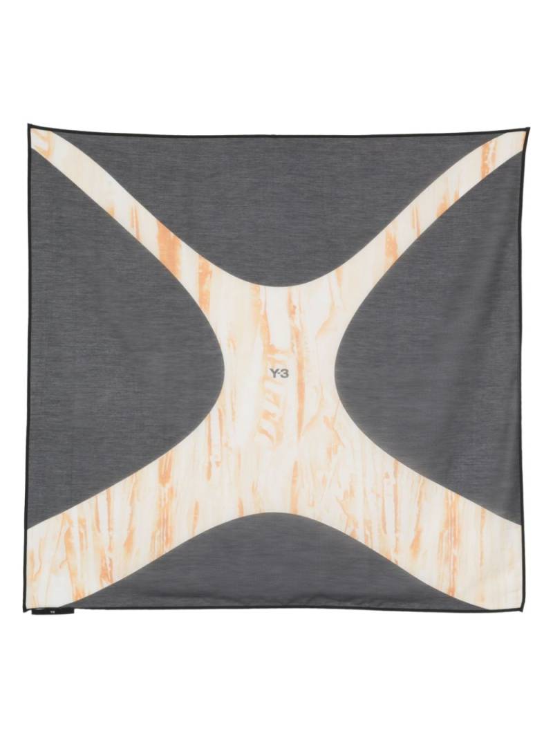 Y-3 abstract-print scarf - Black von Y-3