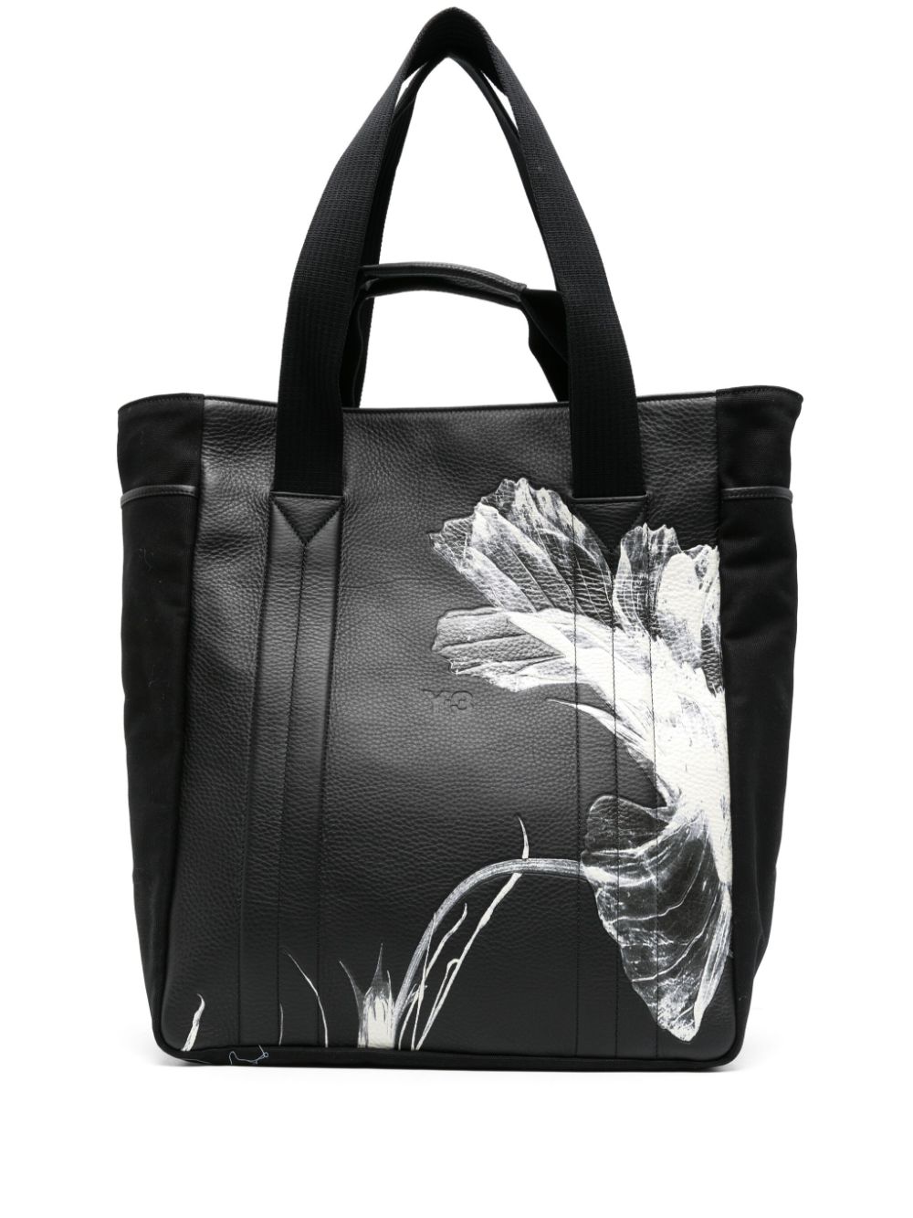 Y-3 floral-appliqué tote bag - Black von Y-3