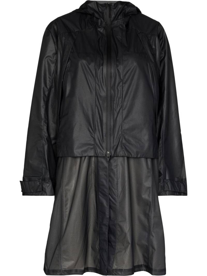 Y-3 hooded midi raincoat - Black von Y-3