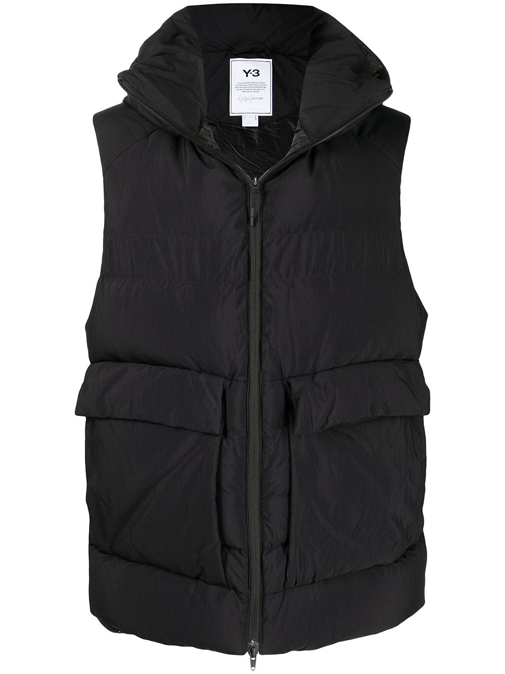 Y-3 hooded padded gilet - Black von Y-3