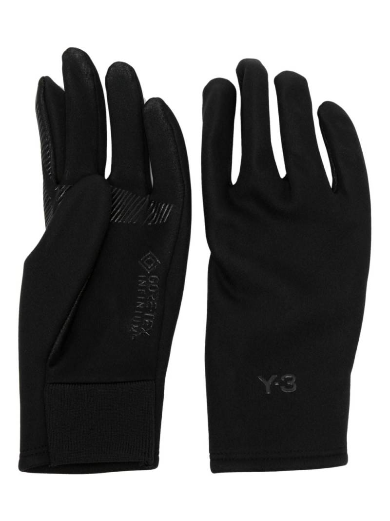 Y-3 logo-embossed anti-slip gloves - Black von Y-3