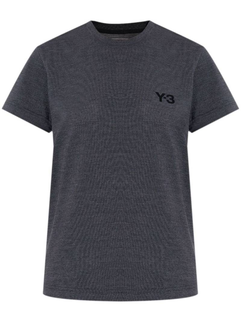 Y-3 logo-print T-shirt - Grey von Y-3