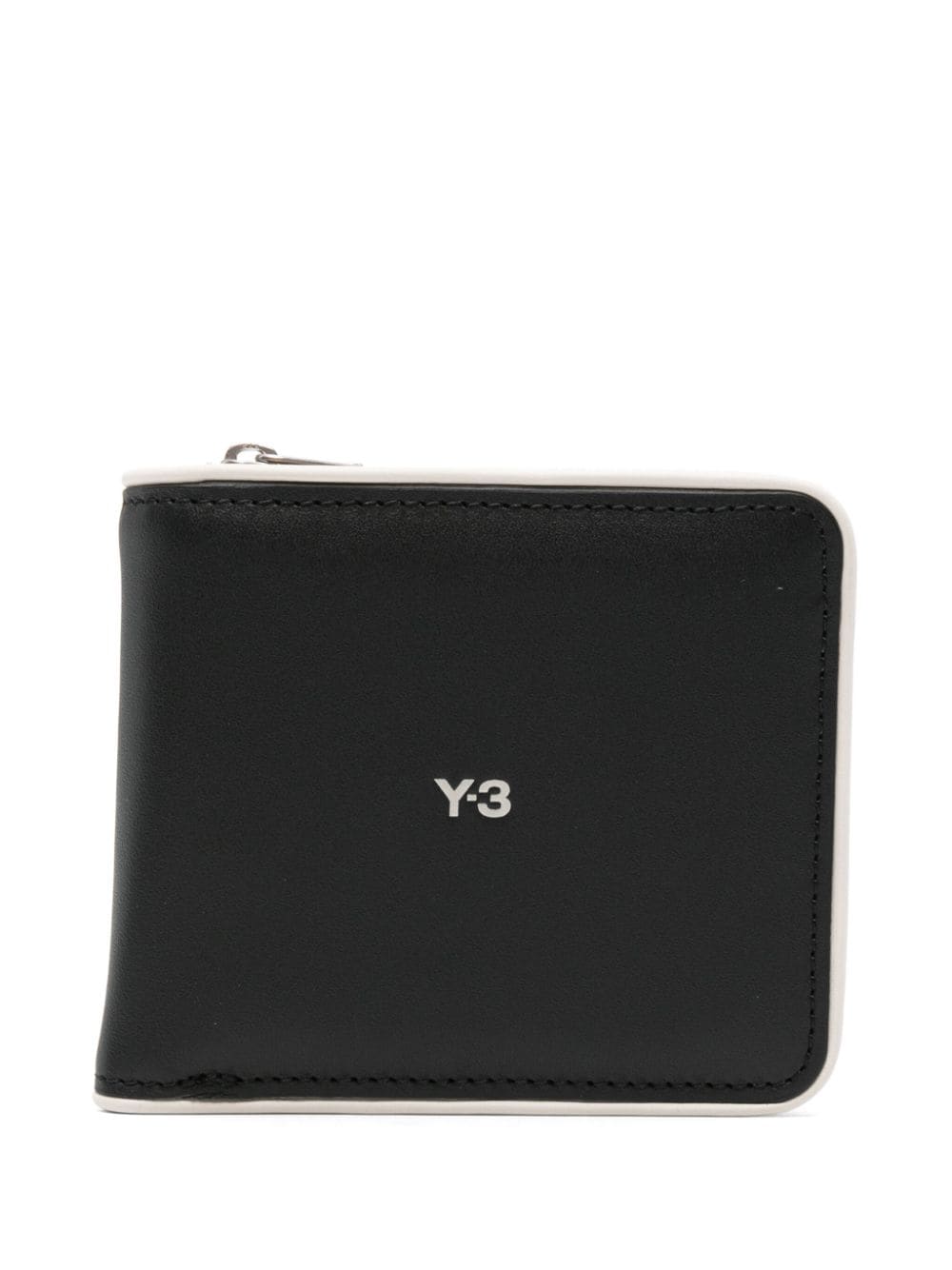 Y-3 logo-print bi-fold wallet - Black von Y-3