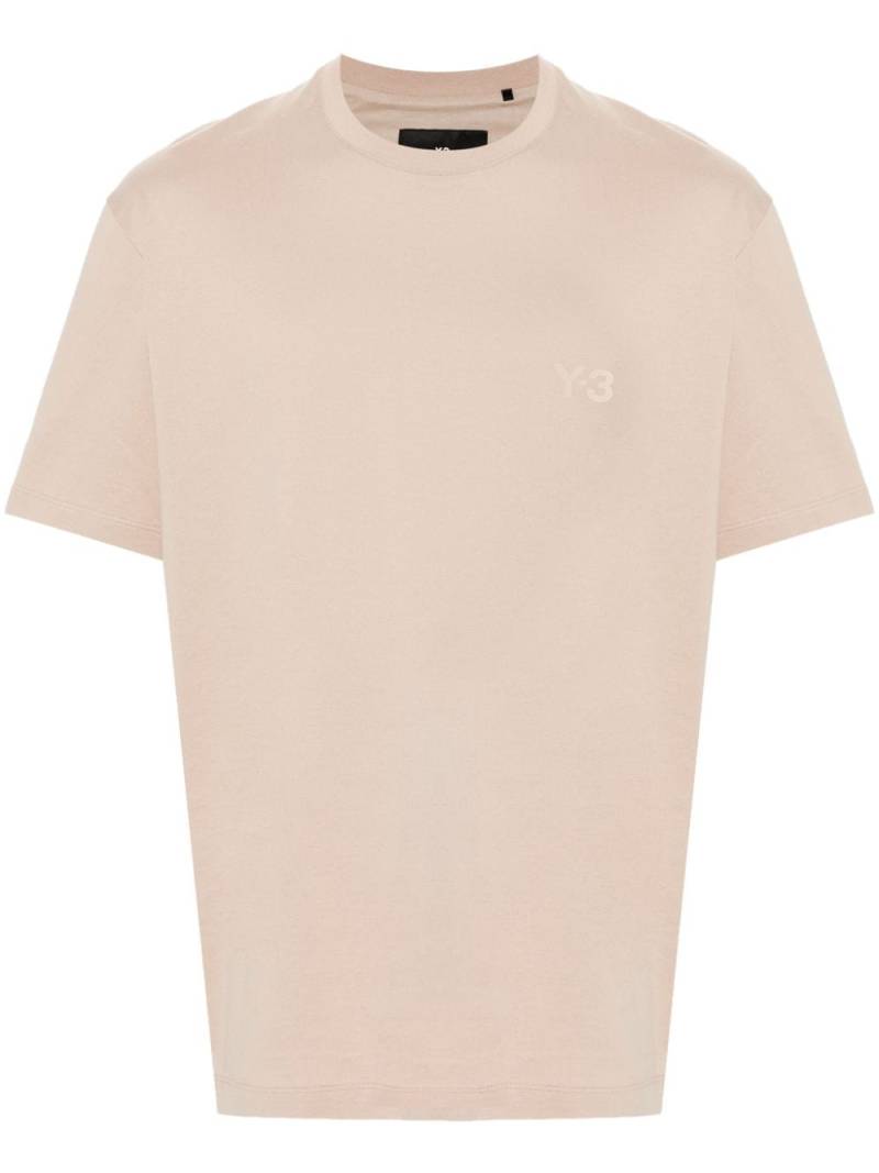 Y-3 logo-print cotton T-shirt - Brown von Y-3