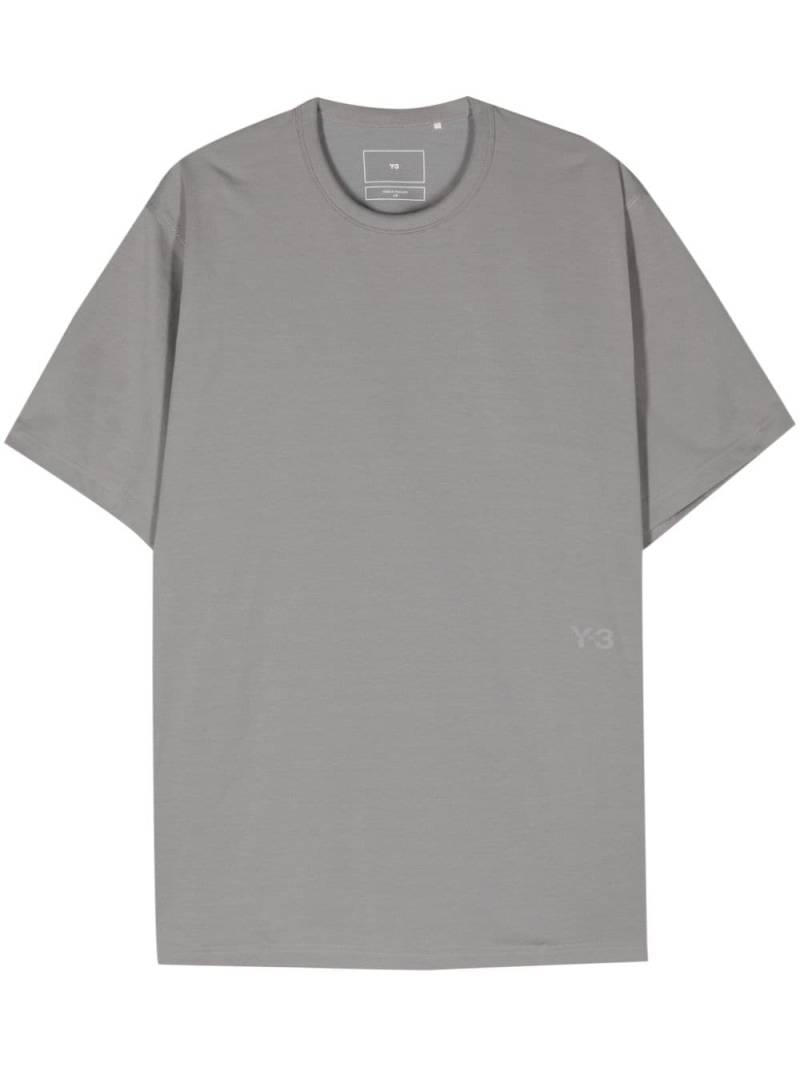 Y-3 logo-print cotton-blend T-shirt - Grey von Y-3