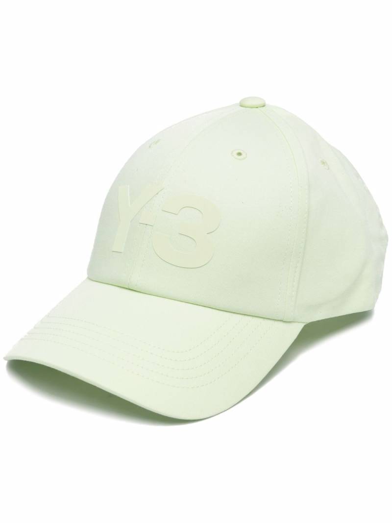 Y-3 logo-print cotton cap - Green von Y-3