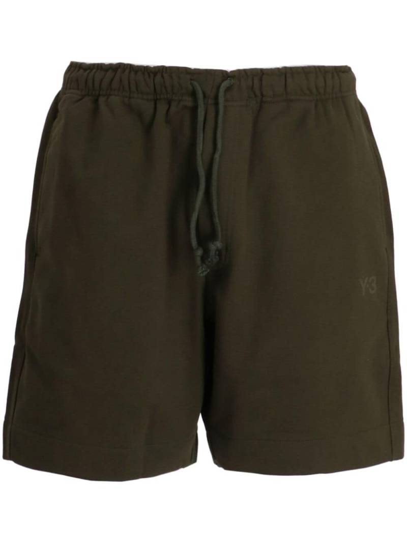 Y-3 logo-print jersey shorts - Green von Y-3