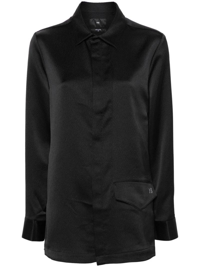 Y-3 logo-print shirt - Black von Y-3