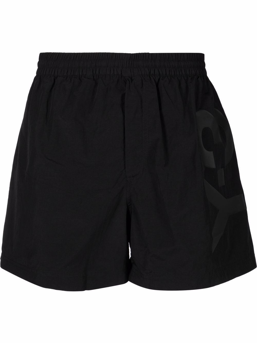 Y-3 logo-print swim shorts - Black von Y-3