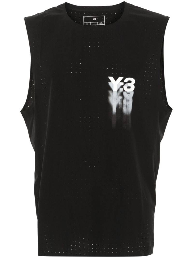 Y-3 logo-print tank top - Black von Y-3